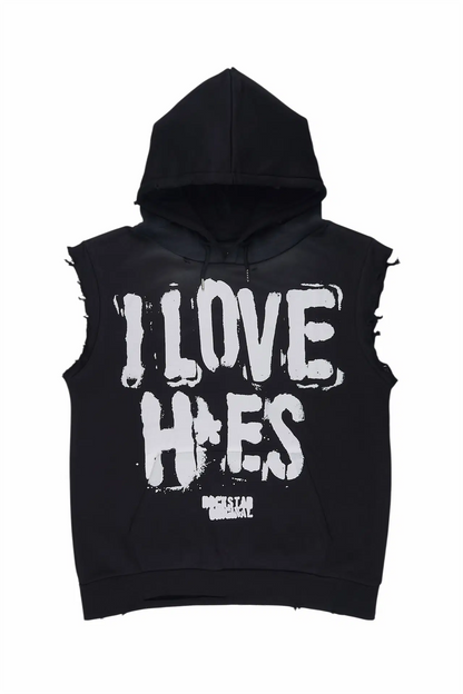 Banyan Black Cut Sleeve Hoodie - image 1