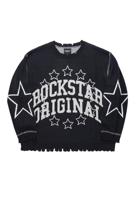 Starlux Black Knit Sweater - image 1