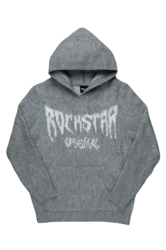 Andros Grey Graphic Knitted Hoodie - image 1