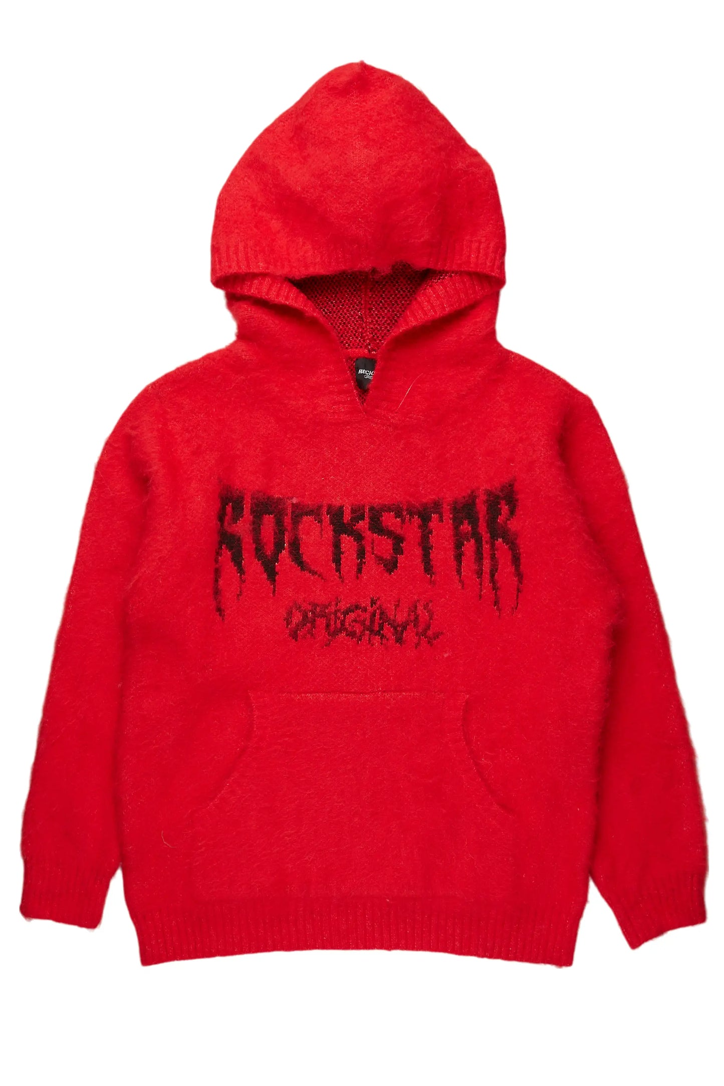 Andros Red Graphic Knitted Hoodie - image 1
