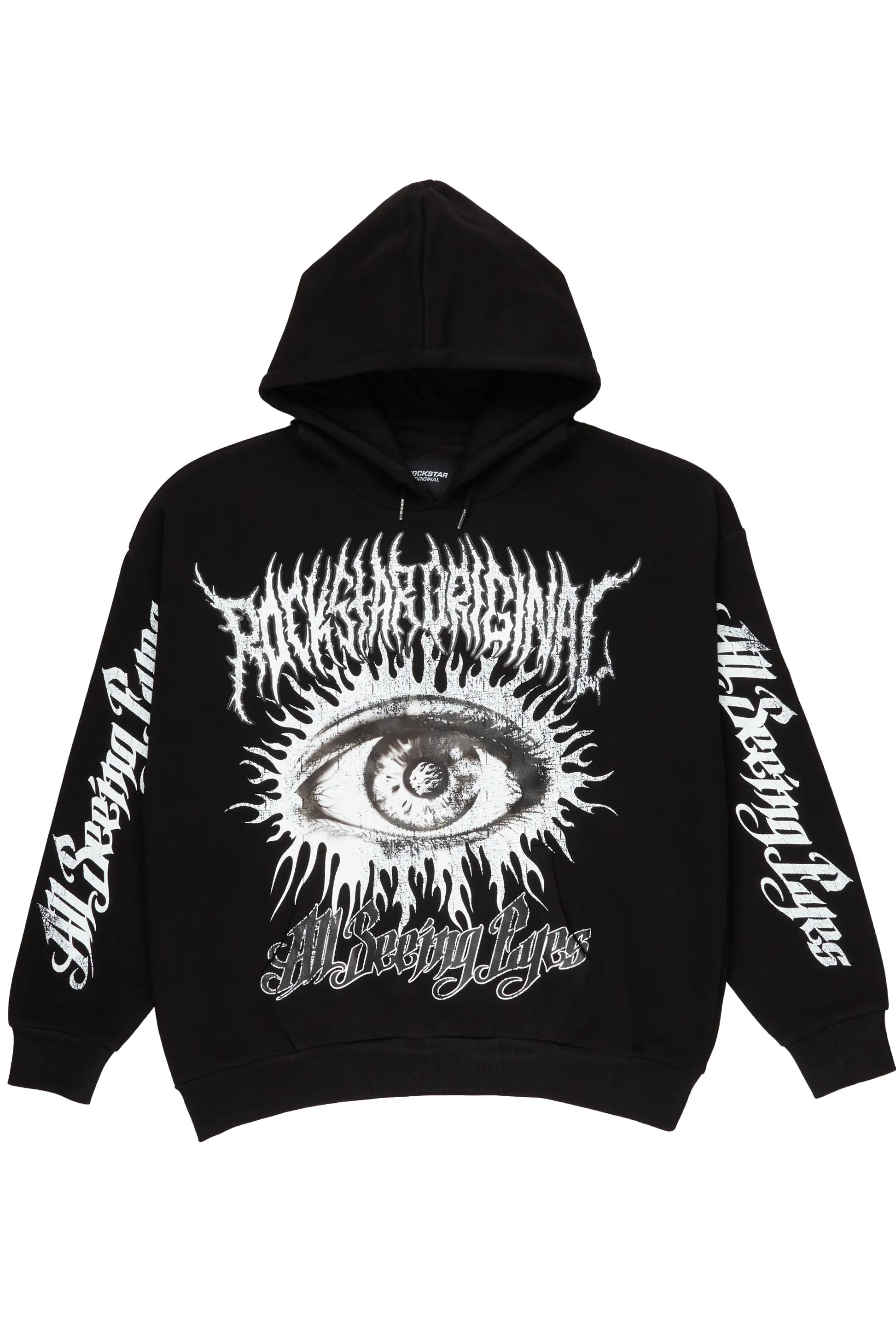 All Seeing Eyes Black Graphic Hoodie - image 1