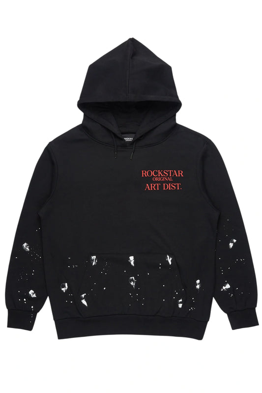 Raffer Black/Red Graphic Hoodie - image 1