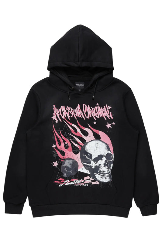 Anneso Black Graphic Hoodie - image 1