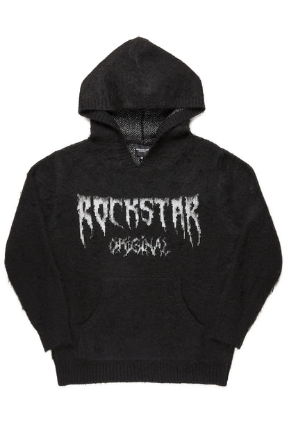 Andros Black Graphic Knitted Hoodie - image 1