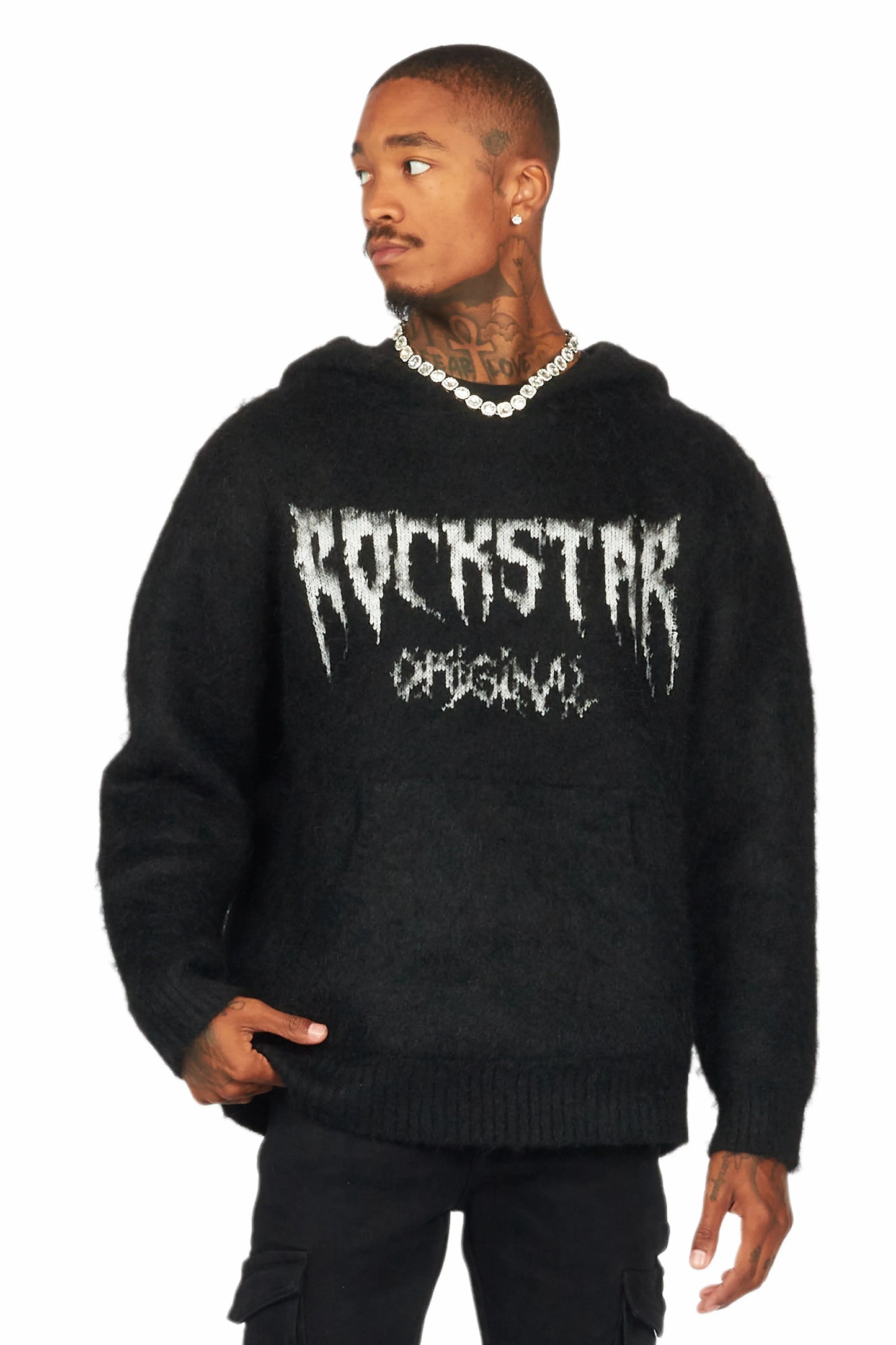 Andros Black Graphic Knitted Hoodie - image 2