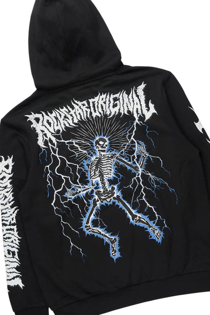 Deathrow Black Graphic Hoodie - image 2