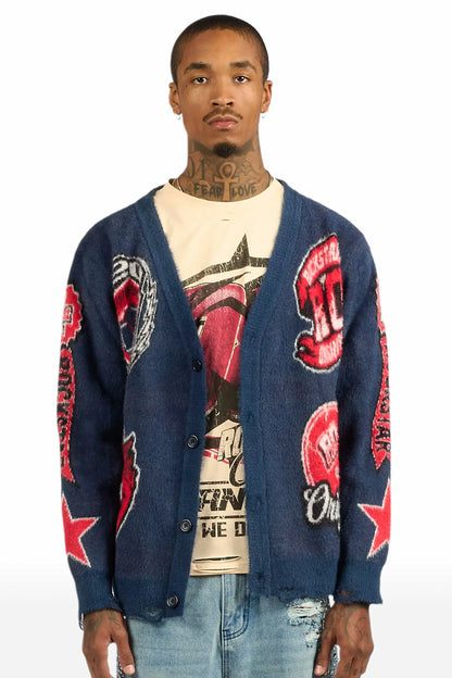 Rso Uni Navy Knit Sweater - image 1