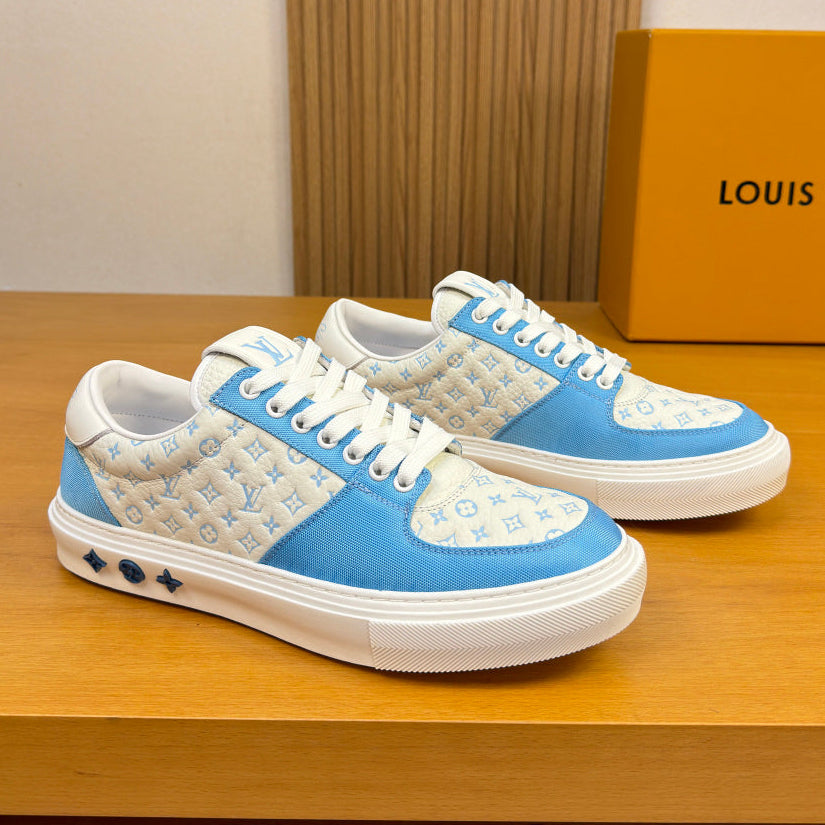 Louis Vuitton Charlie Sneaker – Sky Blue & White Monogram | Luxury Low-Top