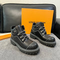 Louis Vuitton Black Lace-Up Work Boots