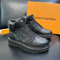 Louis Vuitton Black Monogram High-Top Sneakers