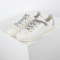 Dior Walk'n'Dior Low-Top Sneakers – White Canvas & J'adior Ribbon Laces with Gold Studs