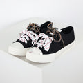 Miu Miu Canvas Low-Top Sneakers in Black