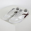 Miu Miu Suede & Satin Trainer Sneakers in White & Brown