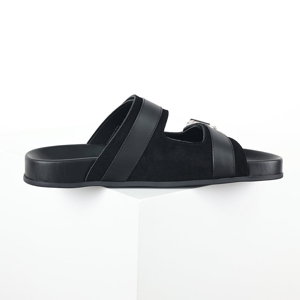 Dior Aqua Double-Buckle Slide Sandals – Black
