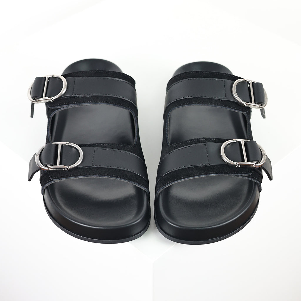 Dior Aqua Double-Buckle Slide Sandals – Black