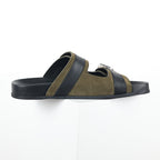 Dior Aqua Double-Buckle Slide Sandals – Olive & Black