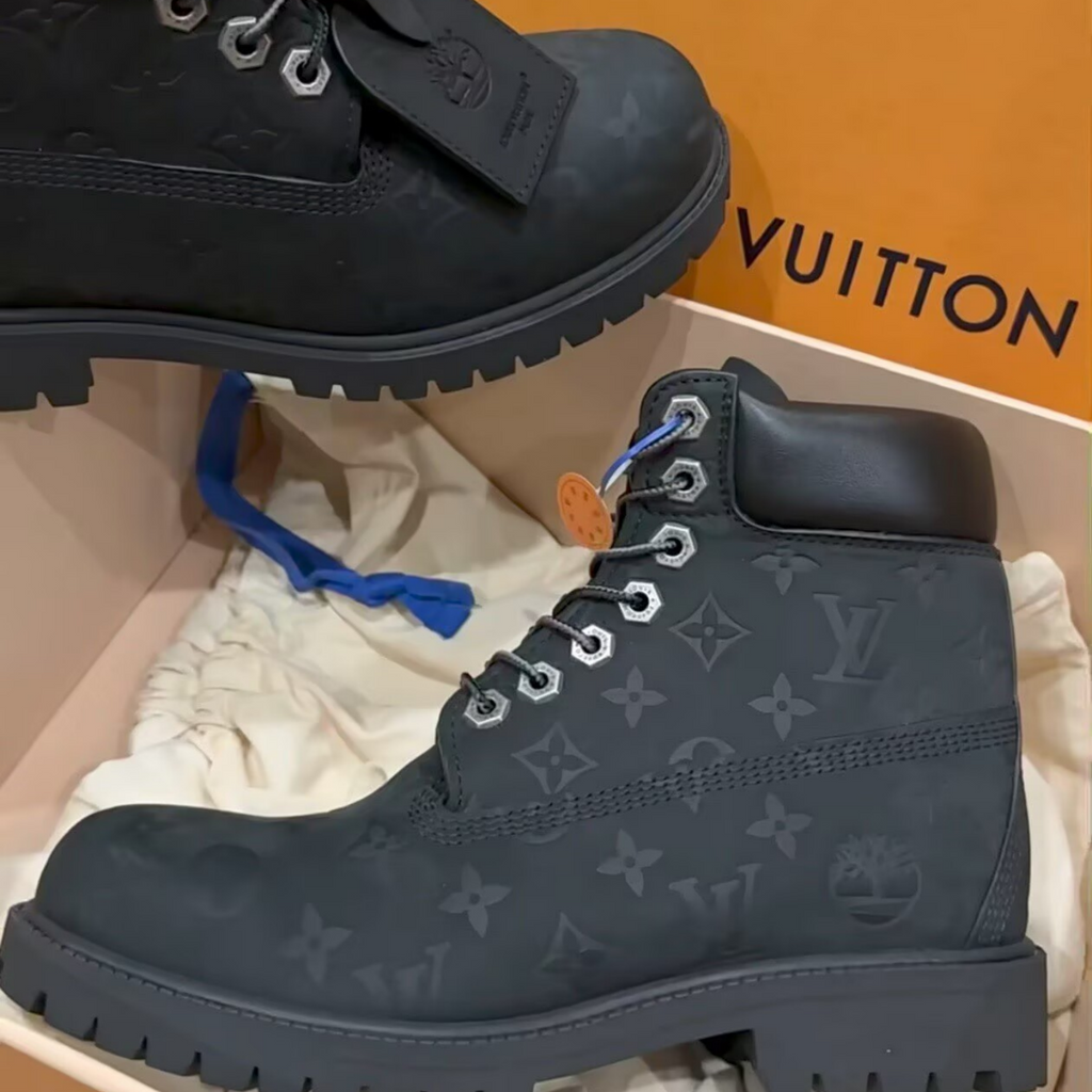 Louis Vuitton × Timberland Black Monogram Work Boots