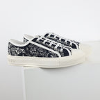 Dior Walk'n'Dior Low-Top Sneakers – Navy Toile de Jouy Embroidered Canvas