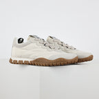 Miu Miu SS25 Quilted Nylon & Suede Sneakers in Cream