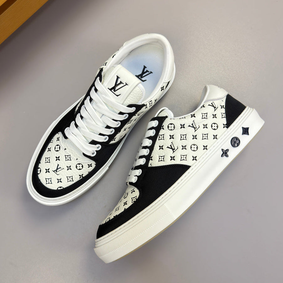 Louis Vuitton Charlie Sneaker – Black & White Monogram | Luxury Low-Top