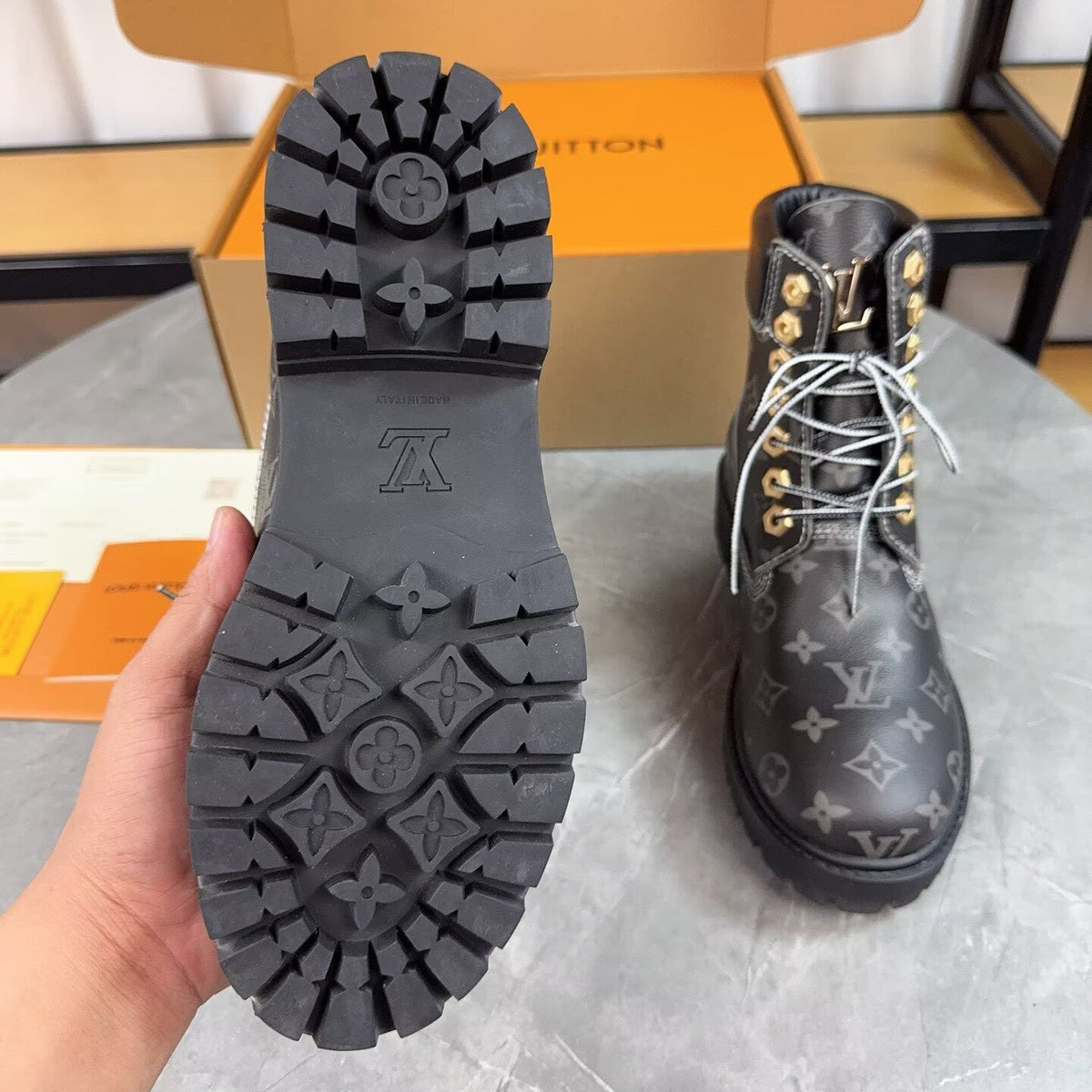 Louis Vuitton × Timberland Monogram Work Boots