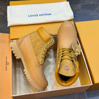 Louis Vuitton × Timberland Yellow Boots | Classic Workwear | Embossed Monogram | Waterproof & Slip-Resistant