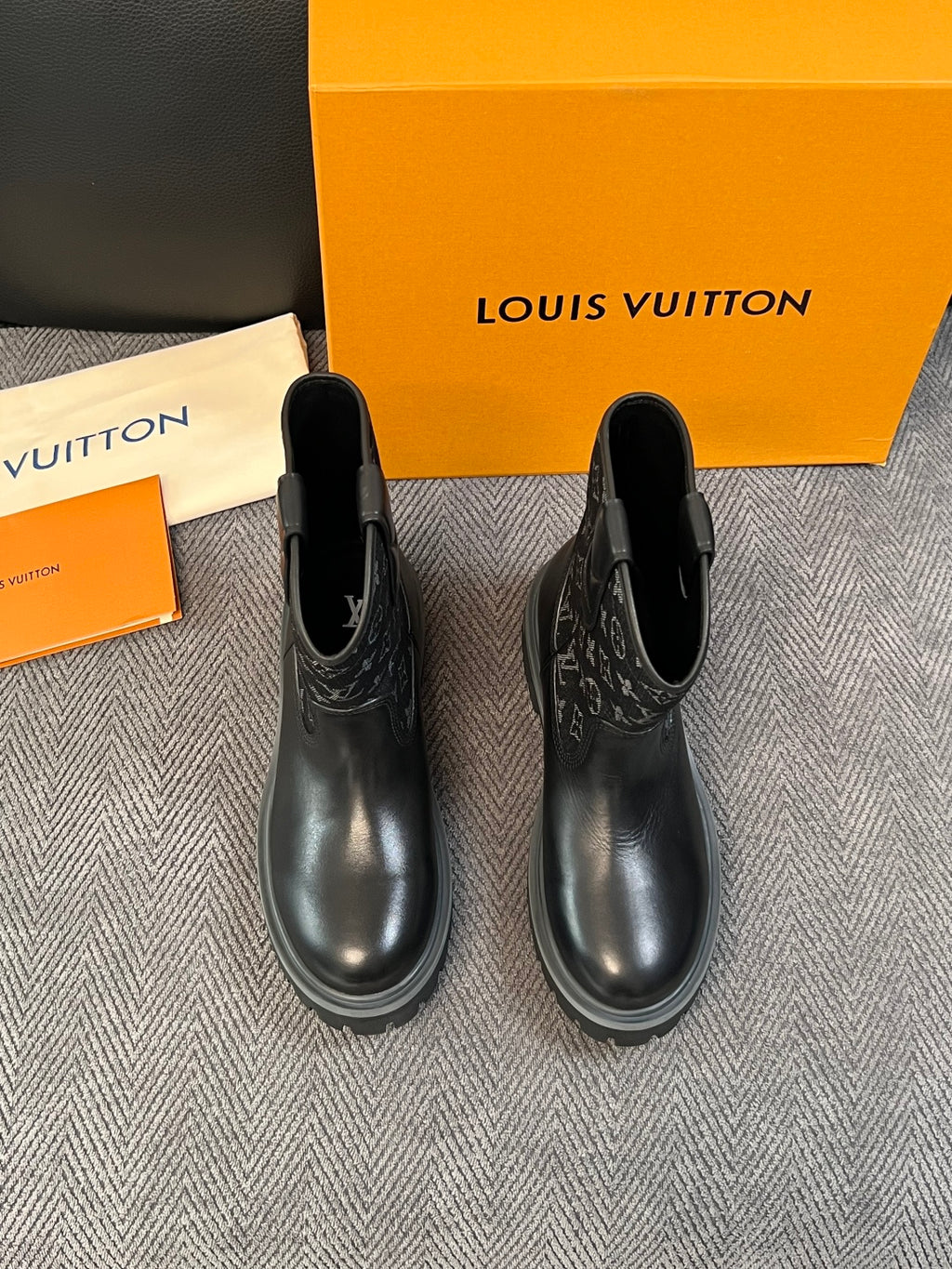 Louis Vuitton Monogram Boots - Black