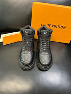 Louis Vuitton Black Monogram High-Top Sneakers