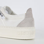 Dior Walk'n'Dior Low-Top Sneakers – White Canvas & J'adior Ribbon Laces with Gold Studs