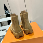 Louis Vuitton Tan Chelsea Lug Boots
