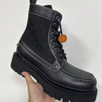 Louis Vuitton Monogram Lace-Up Boot - Dark Brown