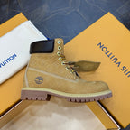 Louis Vuitton × Timberland Yellow Boots | Classic Workwear | Embossed Monogram | Waterproof & Slip-Resistant