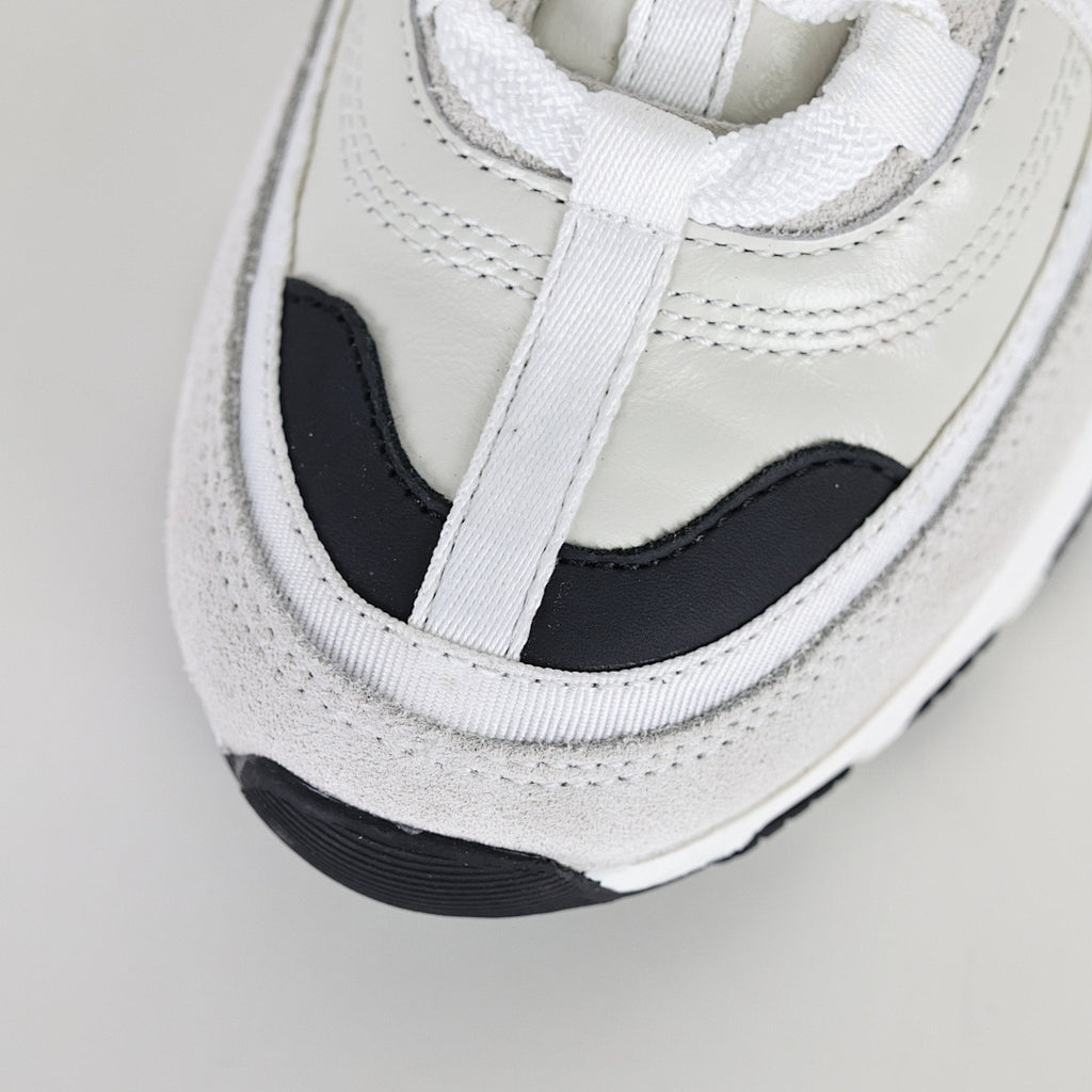 Chanel CC Logo Chunky Dad Sneakers – White Mesh & Suede with Black Rubber Accents