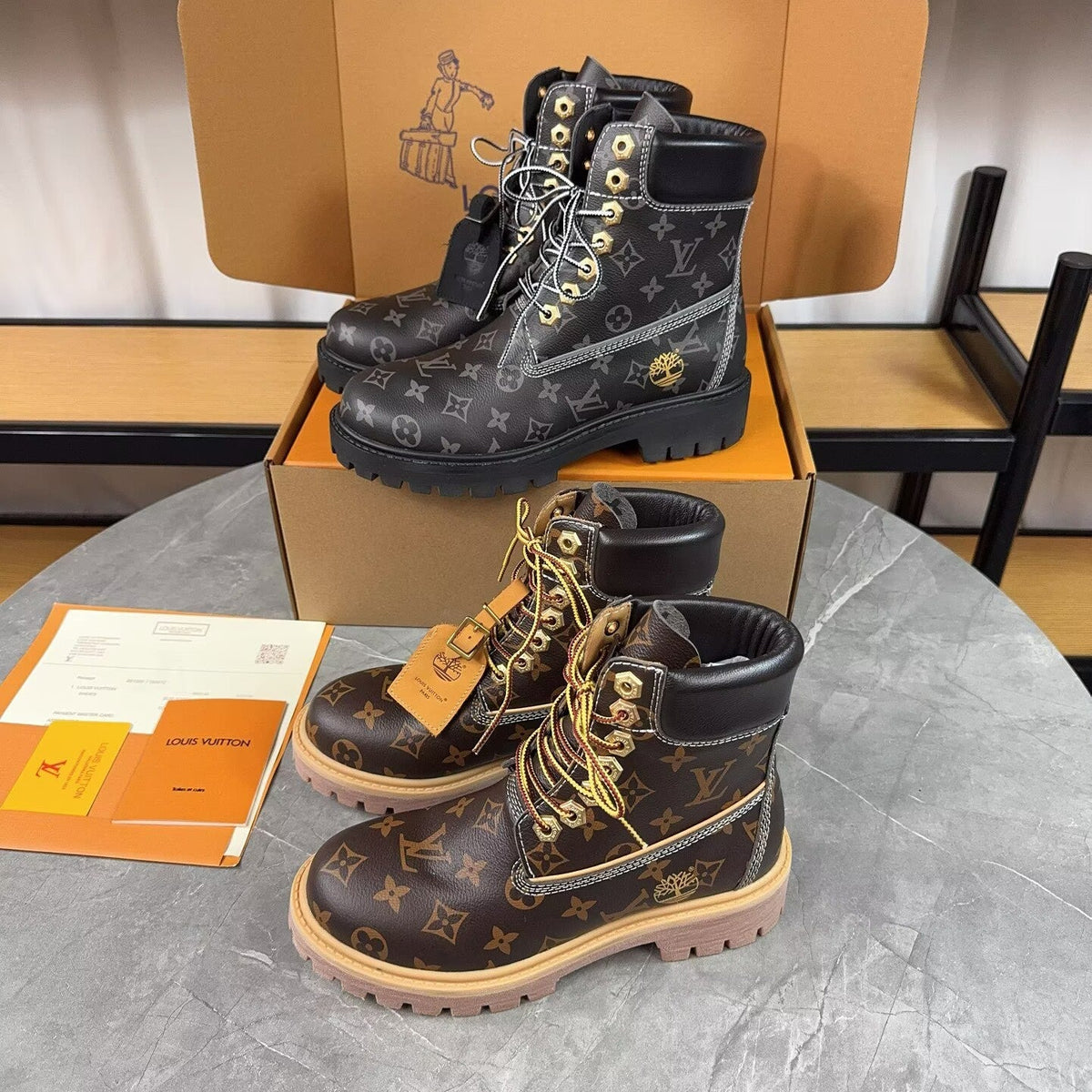 Louis Vuitton × Timberland Monogram Work Boots