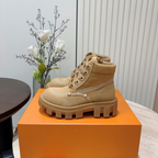Louis Vuitton Tan High-Top Lace-Up Sneakers