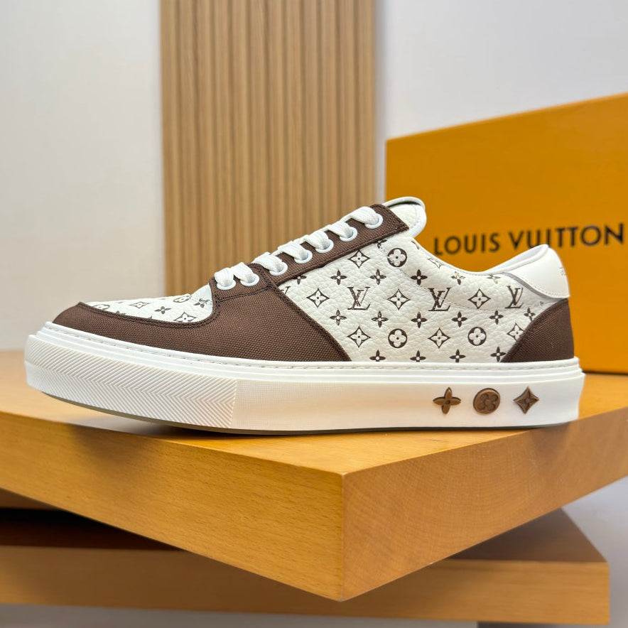 Louis Vuitton Charlie Sneaker – Brown & White Monogram | Luxury Low-Top