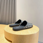 Dior Oblique Slip-On Mules – Grey & Black