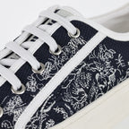 Dior Walk'n'Dior Low-Top Sneakers – Navy Toile de Jouy Embroidered Canvas