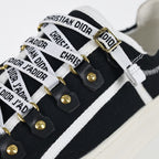 Dior Walk'n'Dior Low-Top Sneakers – Black Canvas & J'adior Ribbon Laces