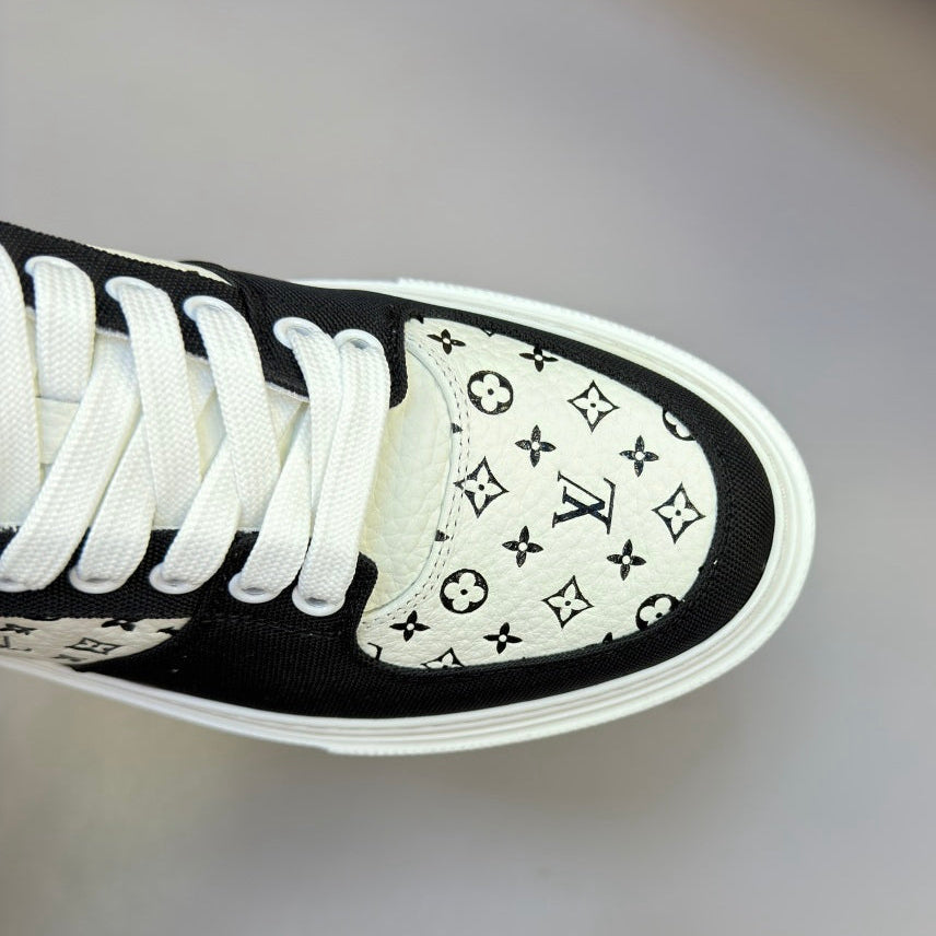 Louis Vuitton Charlie Sneaker – Black & White Monogram | Luxury Low-Top