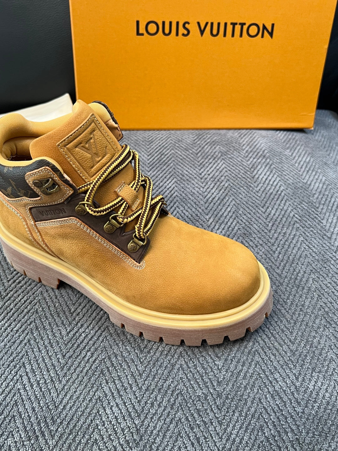 Louis Vuitton Monogram Work Boots - Tan