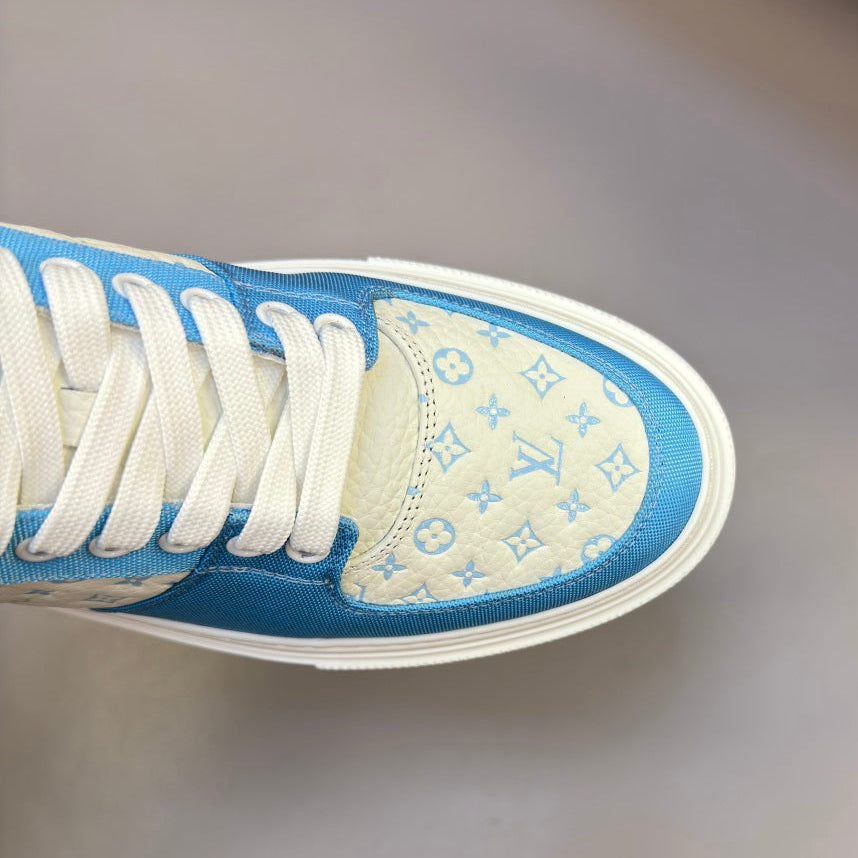 Louis Vuitton Charlie Sneaker – Sky Blue & White Monogram | Luxury Low-Top