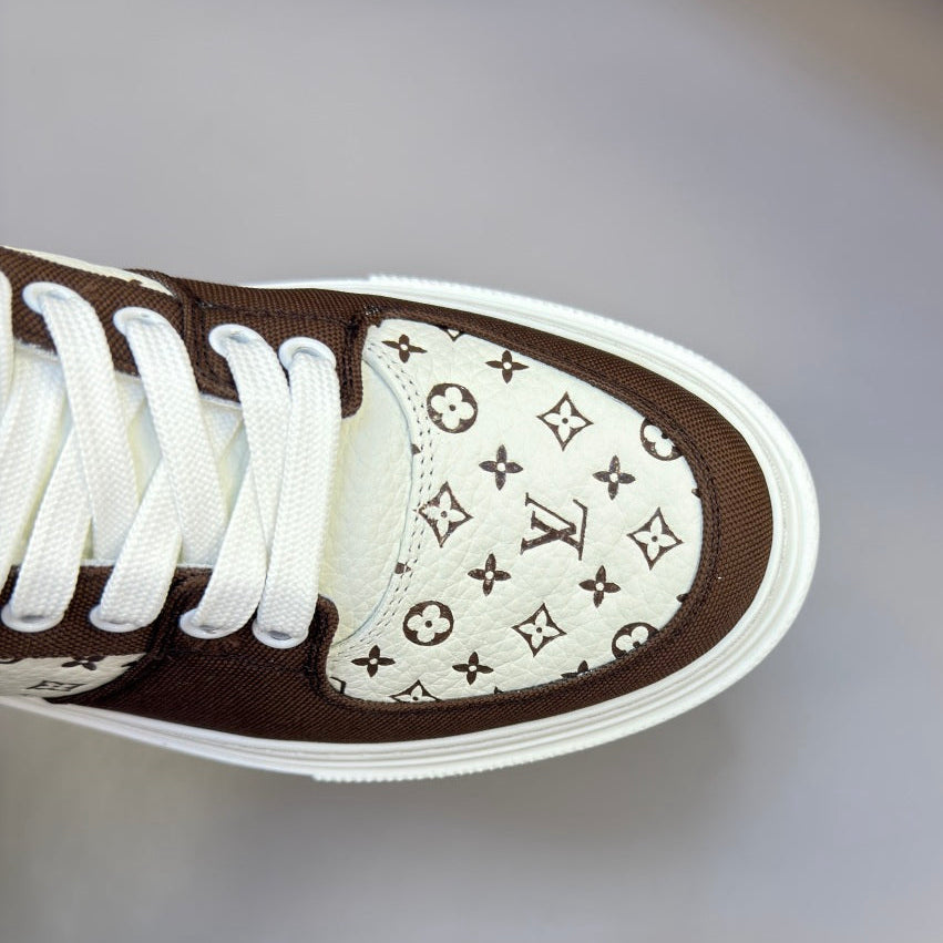Louis Vuitton Charlie Sneaker – Brown & White Monogram | Luxury Low-Top