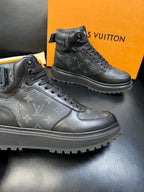 Louis Vuitton Black Monogram High-Top Sneakers