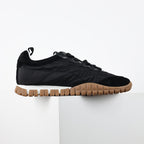 Miu Miu SS25 Quilted Nylon & Suede Sneakers in Black