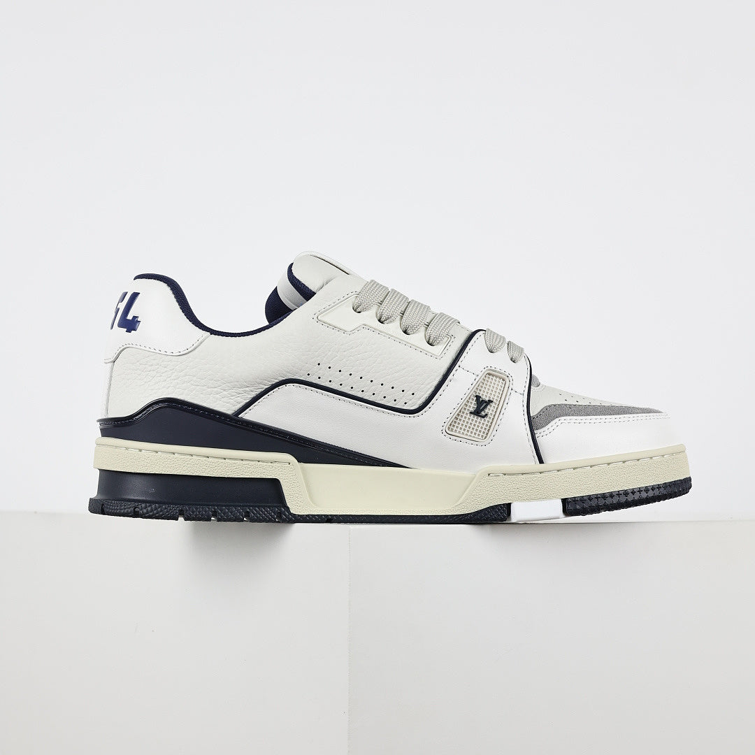 Louis Vuitton Trainer X1 Max – White & Navy Vintage | Luxury Sneakers
