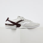 Miu Miu Suede & Satin Trainer Sneakers in White & Brown