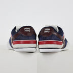 Miu Miu Tri-Color Suede & Velvet Trainer Sneakers