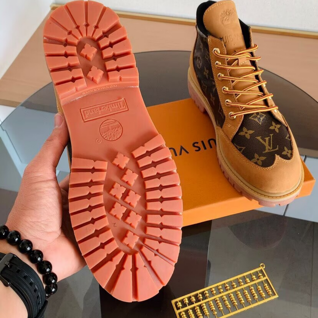 Louis Vuitton Brown Monogram High-Top Sneakers