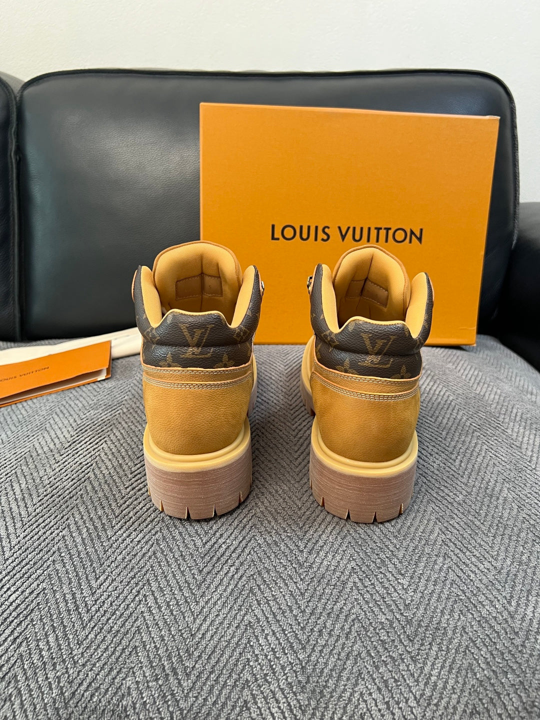 Louis Vuitton Monogram Work Boots - Tan